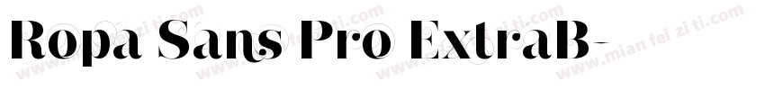 Ropa Sans Pro ExtraB字体转换